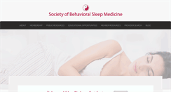 Desktop Screenshot of behavioralsleep.org